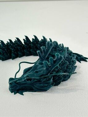 Green Articulated Chinese Dragon – 3D Printed Flexi Dragon